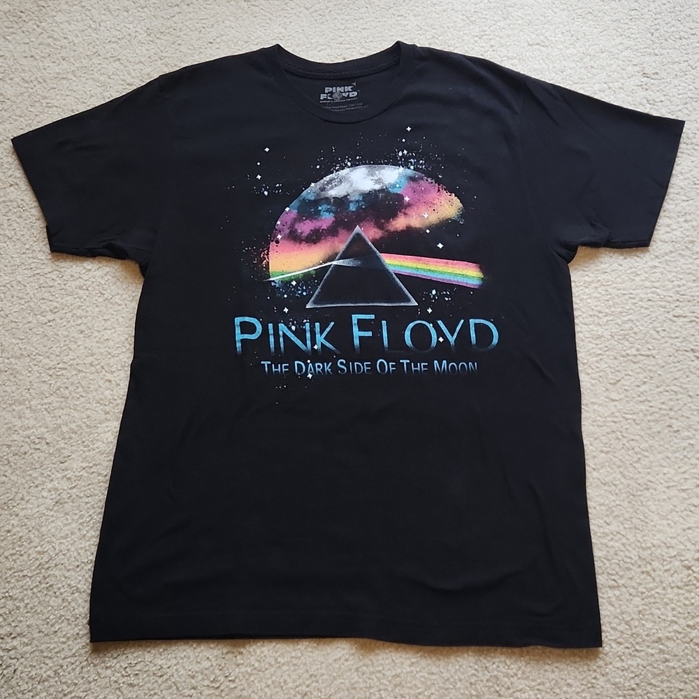 Pink Floyd Unisex Dark Side of the Moon Black Short Sleeve Tee Size Large